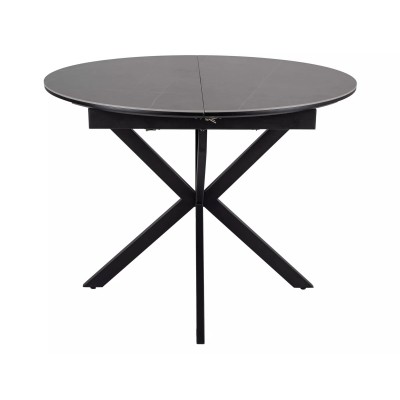 Стол обеденный SIGNAL GASTON Ceramic серый/черный 100-135/100